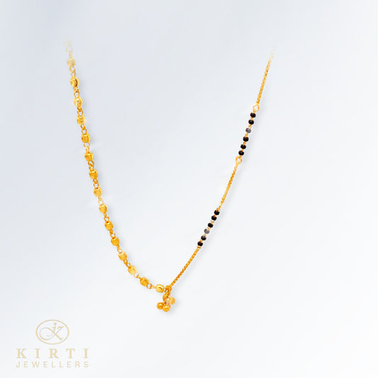 22ct Gold Mangalsutra with 7 Diamonds