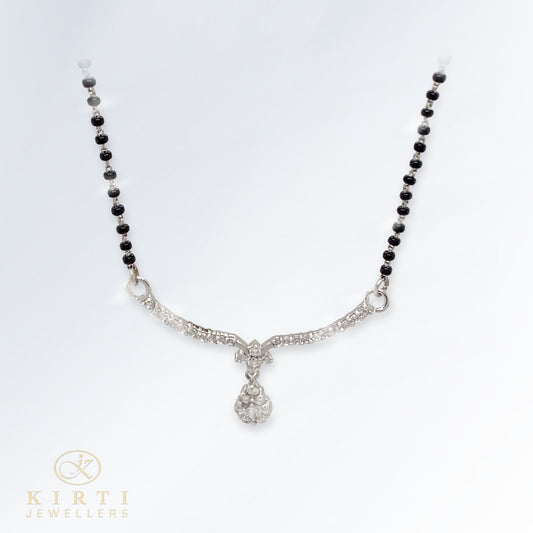 18 ct White Gold and Diamond Mangalsutra