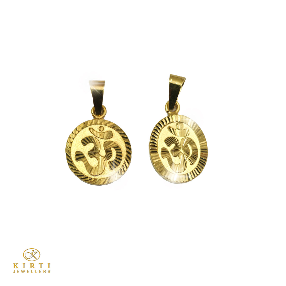 Father and Son 9ct Gold Aum Pendants