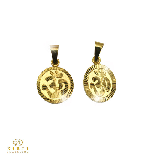 Father and Son 9ct Gold Aum Pendants
