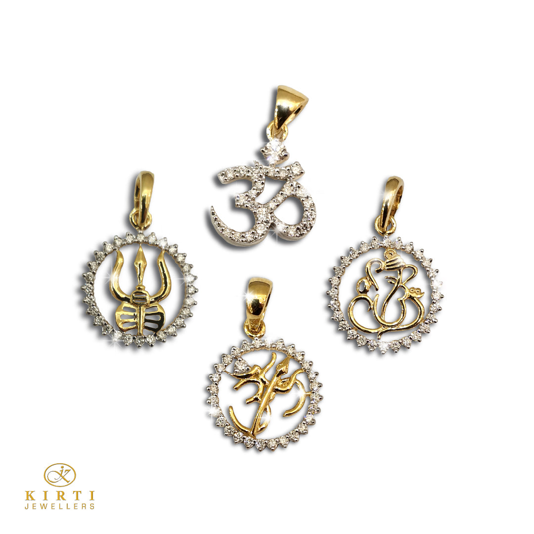 9ct Gold and Diamond Religious Pendants